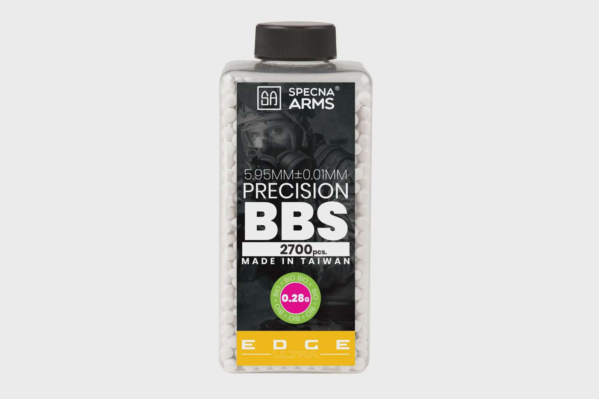 Specna Arms EDGE ULTRA™ BIO precision BB's 0.28g - 2700 pcs - white - bottle