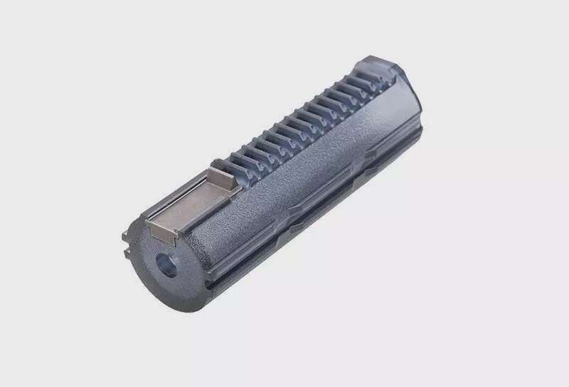Polycarbonate piston with 1 steel tooth