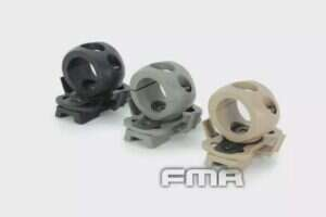 0.83' / 21 mm Flashlight helmet mount – black