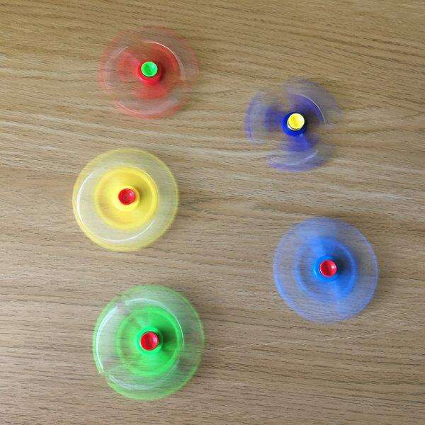Fidget Spinner & dreidel kombination ljusblå