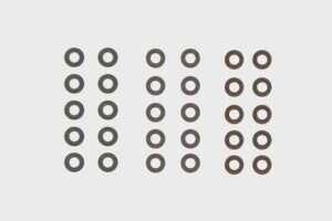 Steel shims set