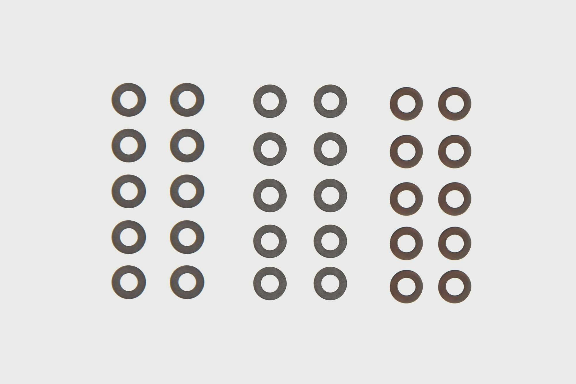 Steel shims set