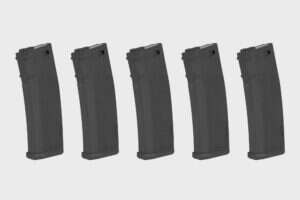 Set of 5 S-Mag Mid-Cap magazines for 125 rounds - black