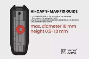 Set of 5 S-Mag Hi-Cap magazines for 380 BBs - Chaos Grey