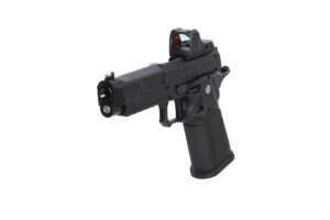 Arcturus Vanguard 5" Hi-Capa GBB Optics Ready airsoft pistol with ARS-1 red dot sight Black
