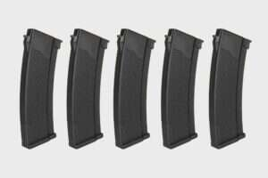 Set of 5 S-Mag Mid-cap magazines for 175 rounds for the J series - Black