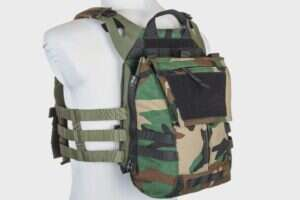 Specna Arms Tactical Plate Carrier type waistcoat with assault panel Woodland