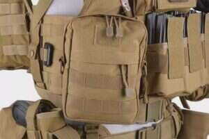 Cargo Pouch with Pocket - Black