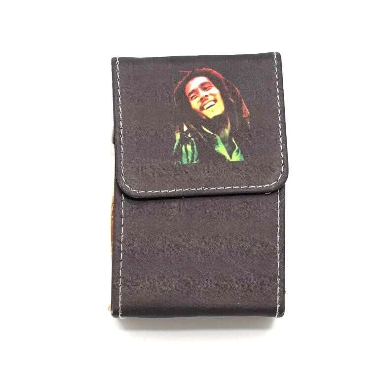 Belt Cigarette case Bob Marley grå/brun