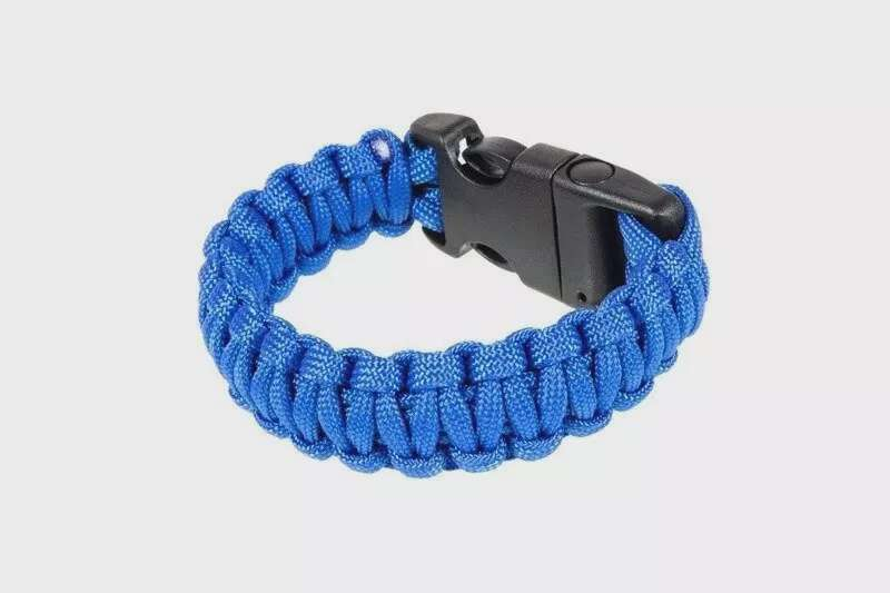 Survival Bracelet (Fastex) - Blue