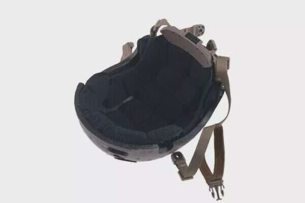 Webbing and Foam Pads for Ballistic Helmets - Dark Earth