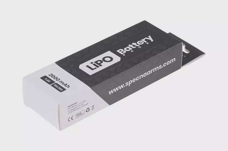 LiPo 7,4V 2000mAh 15/30C Battery - Butterfly Configuration