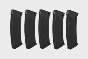 Set of 5 S-Mag magazines for J series - Hi-cap - black