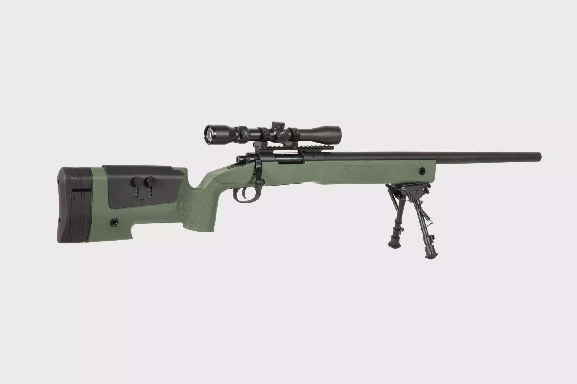 SA-S02 CORE™ sniper rifle replica with scope and bipod - olive green
