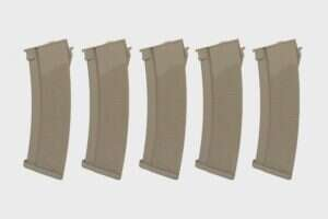 Set of 5 S-Mag magazines for J series - Hi-cap - Tan