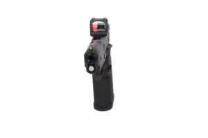 Arcturus Vanguard 4.3" Hi-Capa GBB Optics Ready airsoft pistol with ARS-1 red dot sight Black