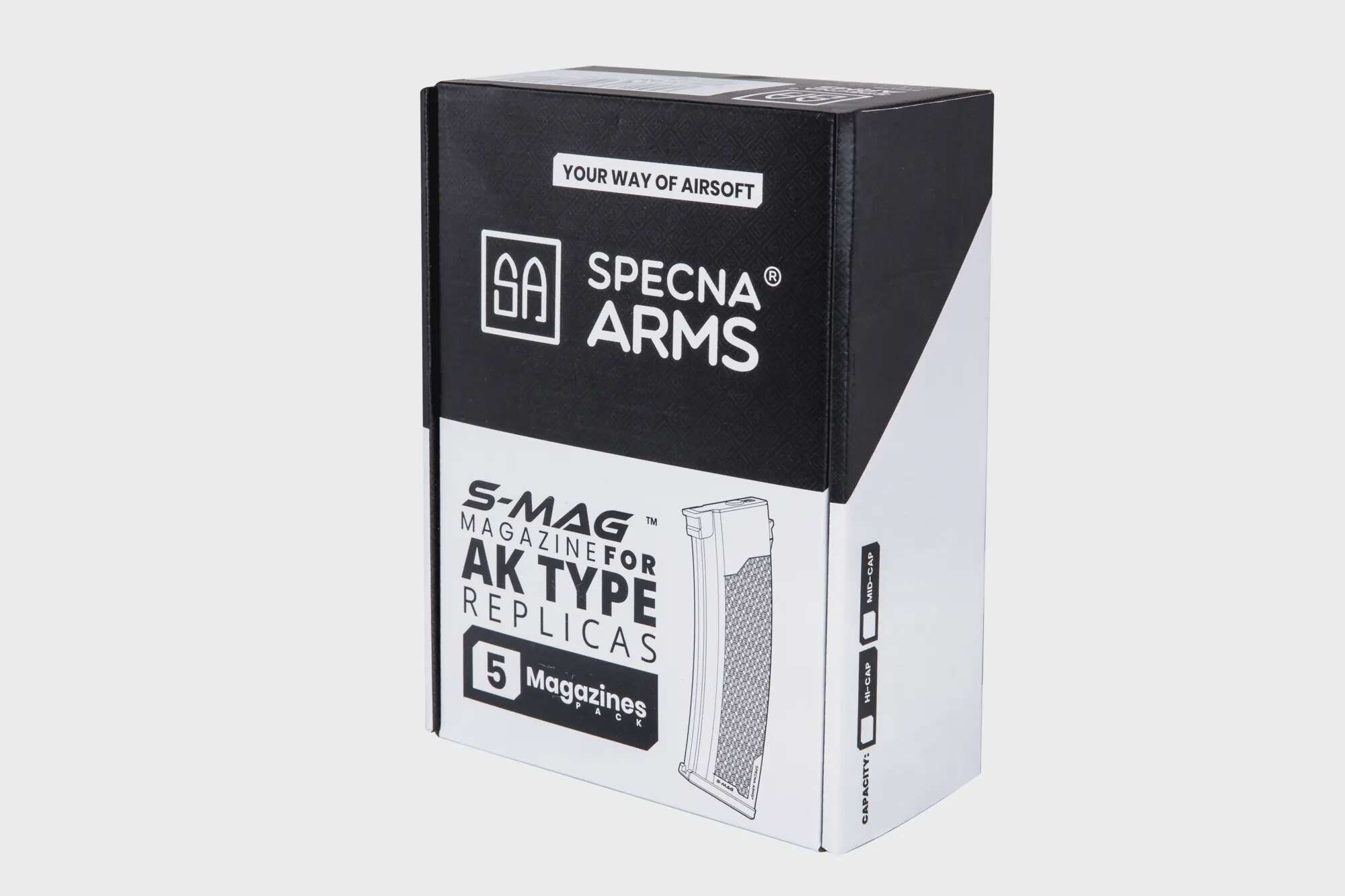 Set of 5 Hi-Cap S-Mag magazines for J-series 380 balls Plum