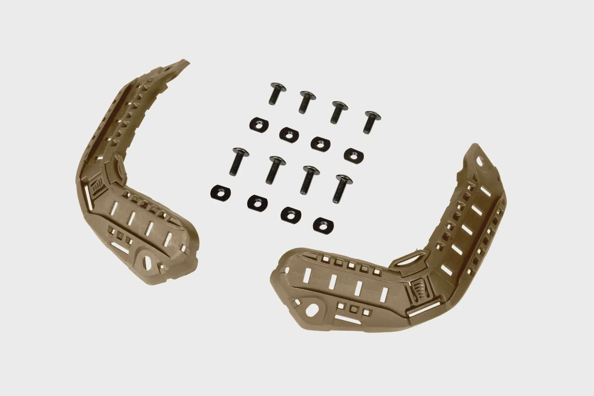 Set of Mounting Rails for Super High Cut Helmets - Tan