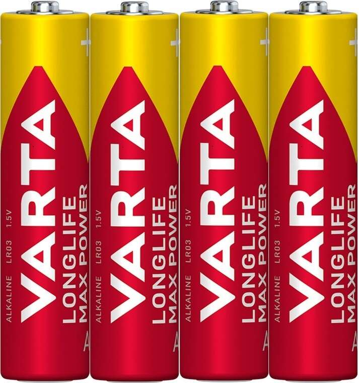 Set of 4 pieces LR03 (AAA) Varta Longlife Max Power 1.5V AAA B4 batteries