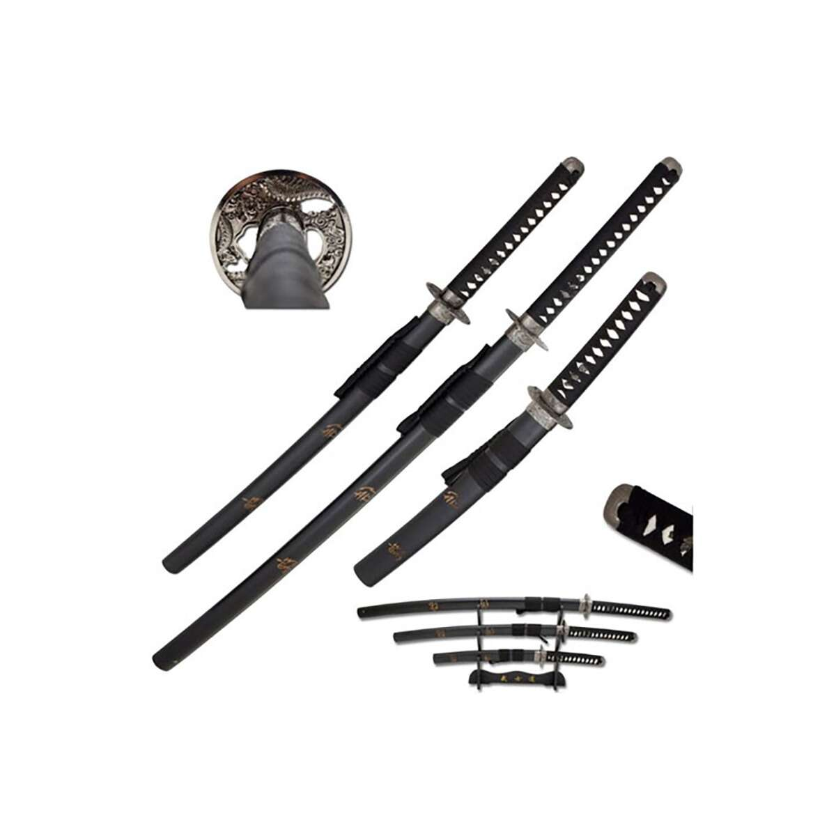 Snake Eye - 3 Piece Sword Set with Display Stand - SE-1942-SET