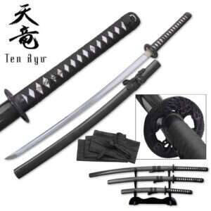 Ten Ryu TR-030BK4 Handtillverkat Svärd-set