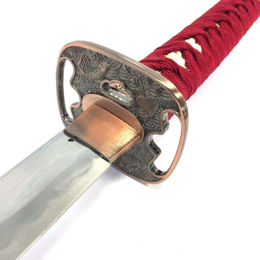 DECORATIVE SAMURAI SET OF 3 SWORDS AND STAND