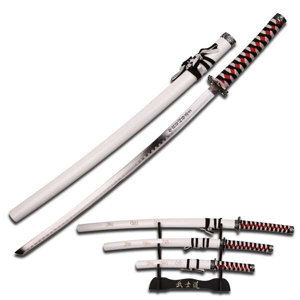 BladesUSA - 3 Piece Sword Set with Display Stand - SW-68LWH4