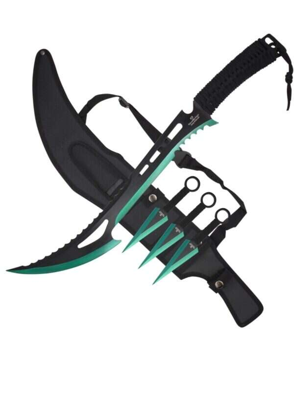 Snake Eye Tactical - Ninja Sword With Throwing Knife Set - HK-123BKG