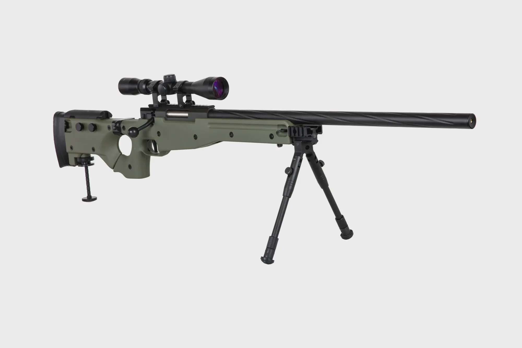 Specna Arms SA-S14 sniper airsoft rifle with scope and bipod Olive