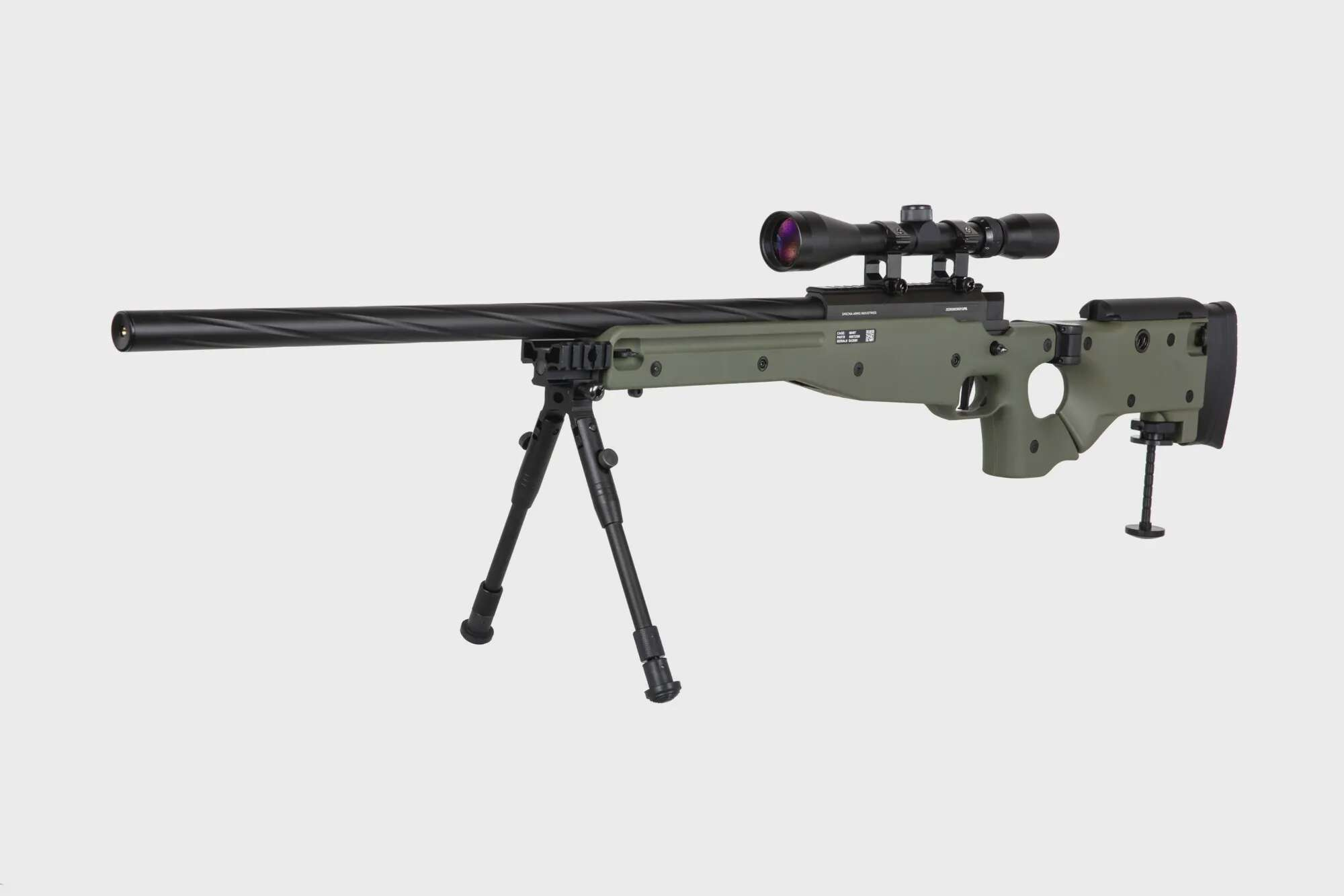 Specna Arms SA-S14 sniper airsoft rifle with scope and bipod Olive