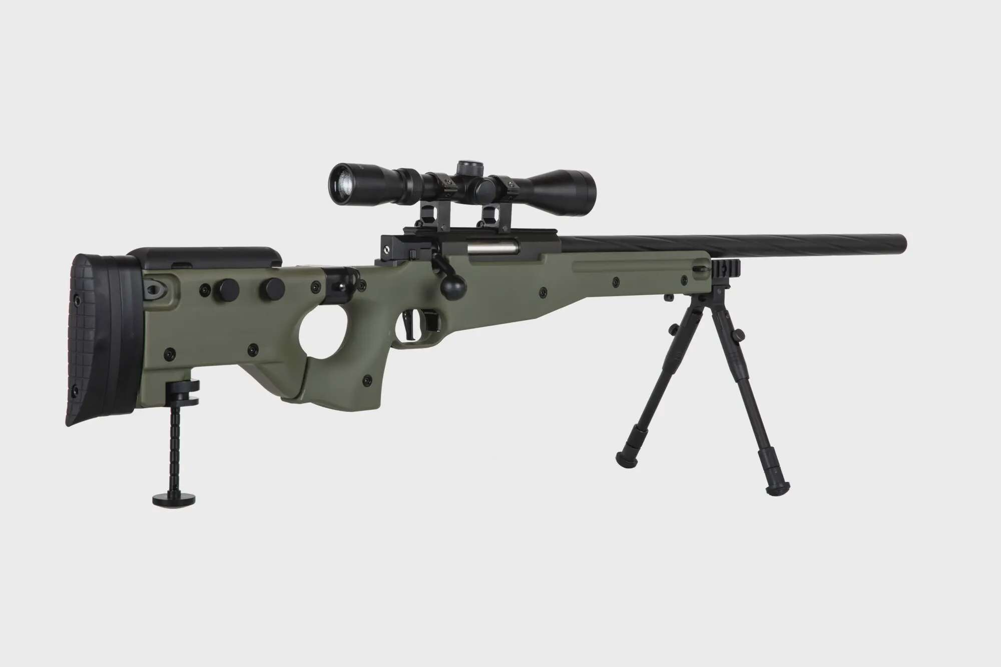 Specna Arms SA-S14 sniper airsoft rifle with scope and bipod Olive