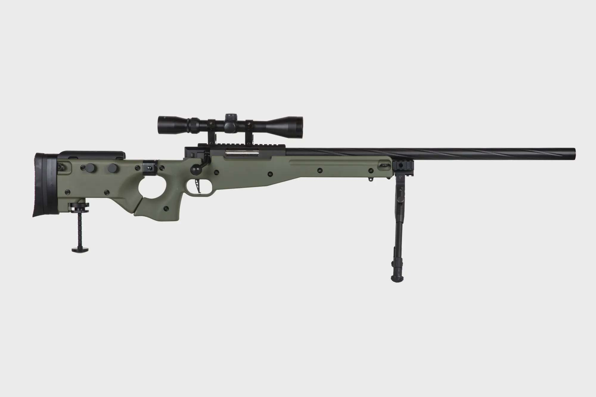 Specna Arms SA-S14 sniper airsoft rifle with scope and bipod Olive