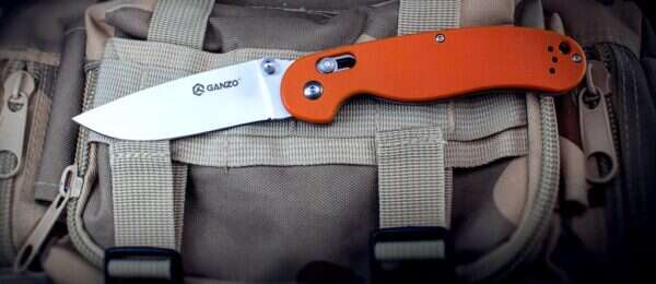 GANZO G727M Orange kniv fällkniv