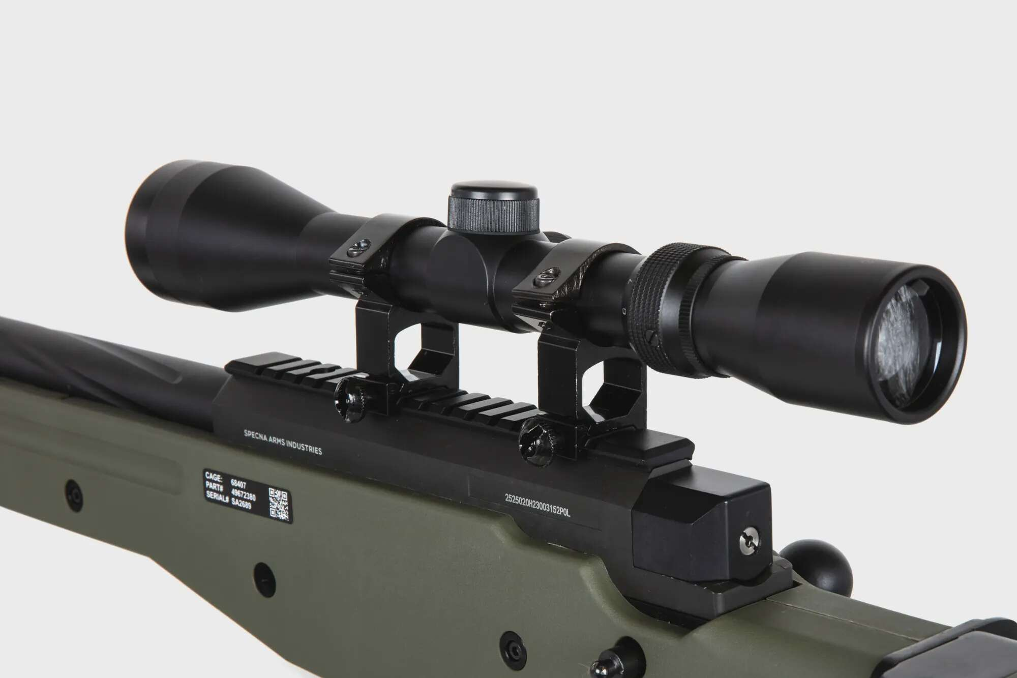 Specna Arms SA-S14 sniper airsoft rifle with scope and bipod Olive