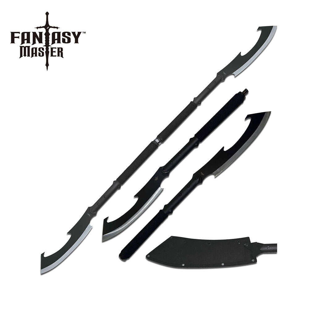 Fantasy Master FMT-053BK dubbelt fantasisvärd – två delar som kopplas ihop till ett, blad 13,75", 4 mm (3Cr13) 3 Fantasy Master - 053 - double sword