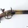 Replica of revolving 3 barrel flintlock pistol, France 18TH. C