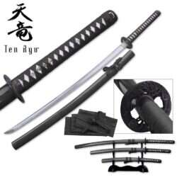 Ten Ryu TR-030BK4 Handmade sword set
