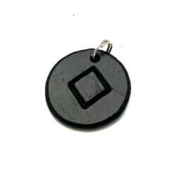 Handmade pendant with nordic rune made of swedish leather