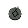 Handmade pendant with nordic rune made of swedish leather