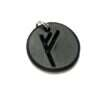 Handmade pendant with nordic rune made of swedish leather