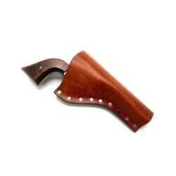 JJ Custom Works - Colt .45 Peacemaker Holster - Right - 4.75" - LightBrown - Plain - Nickel Studs