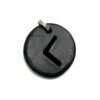 Handmade pendant with nordic rune made of swedish leather