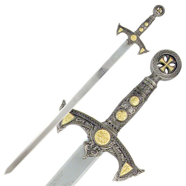 BladesUSA - Knights of Templar - Medieval Sword with Wood Display Plaque -
D-5001 3 Beautiful Medieval sword d-5001 Templar