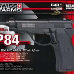 Swiss Arms - P84 - co2 - 4,5mm - airgun replica - nbb - full metal