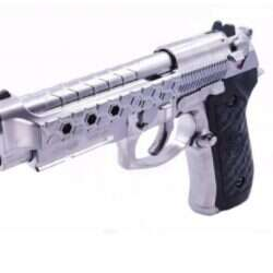 airsoft M92 Hex cut Silver Gas hopup