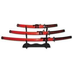 BladesUSA - 3 Piece Sword Set with Display Stand - SW-68R4