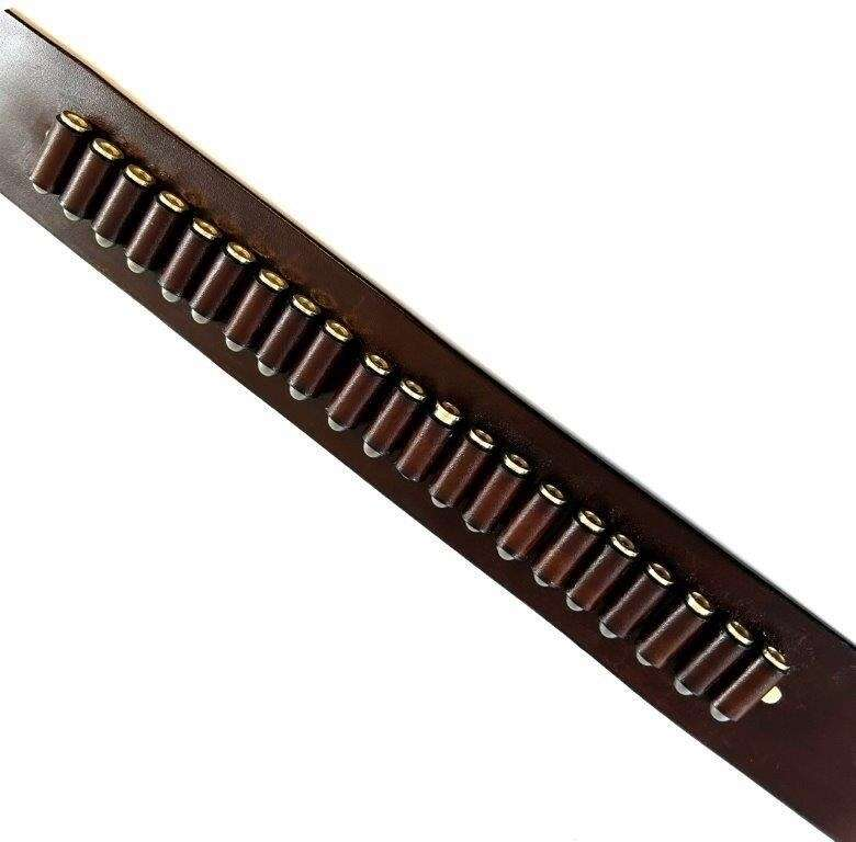 Svenskt Handgjort Revolverbälte - Röd - 18patroner - 110cm - Premium Vegitabiliskt garvat Tärnsjöläder 6 HandMade Gun Belt - Premium Swedish Tärnsjö Leather - JJ Custom Works