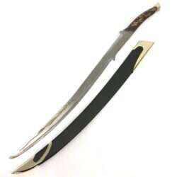 Fantasy Sword - Elf sword with text and scabbard