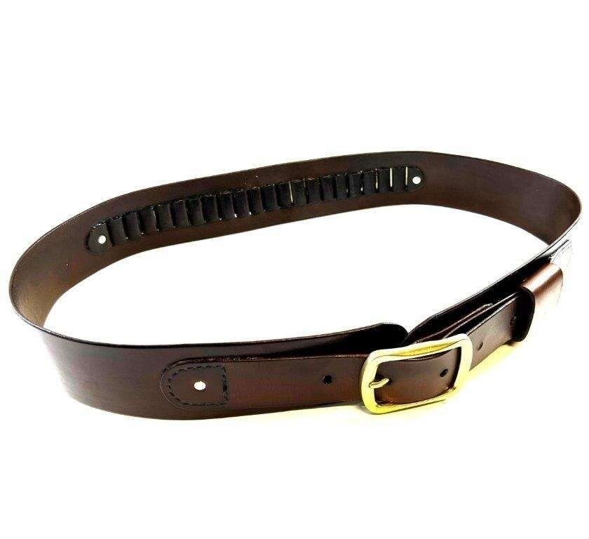 Svenskt Handgjort Revolverbälte - Röd - 18patroner - 110cm - Premium Vegitabiliskt garvat Tärnsjöläder 4 HandMade Gun Belt - Premium Swedish Tärnsjö Leather - JJ Custom Works