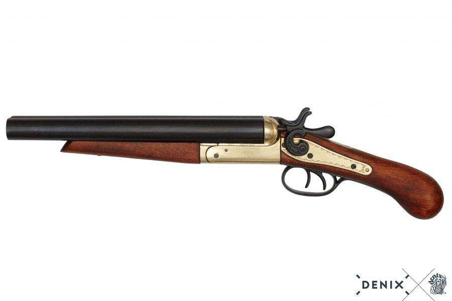REPLIKA - DENIX - DUBBELPIPIGT HAGELGEVÄR AVSÅGAT - USA 1868 2 REPLIKA - DENIX - DUBBELPIPIGT HAGELGEVÄR AVSÅGAT - USA 1868